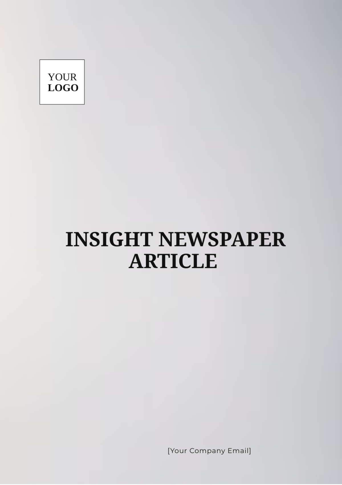 Insight Newspaper Article Template - Edit Online & Download