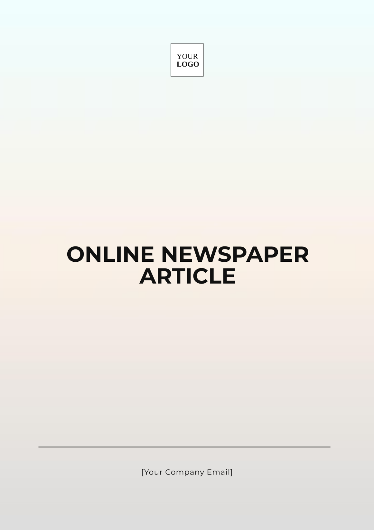 Online Newspaper Article Template - Edit Online & Download