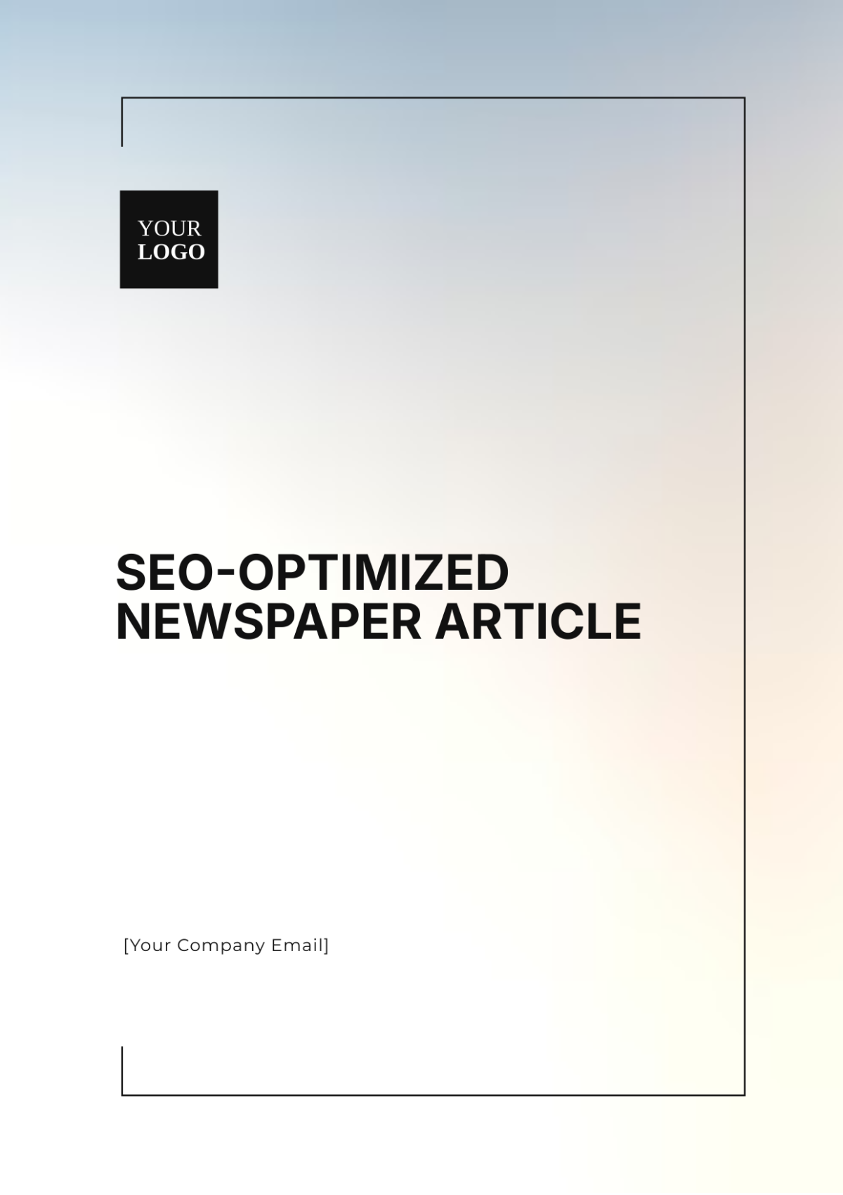 SEO-Optimized Newspaper Article Template - Edit Online & Download