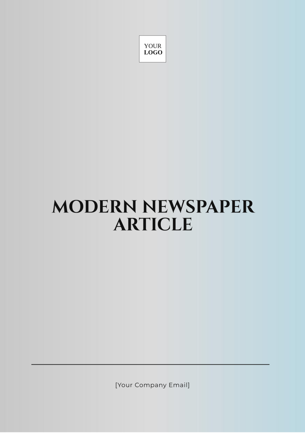 Modern Newspaper Article Template - Edit Online & Download