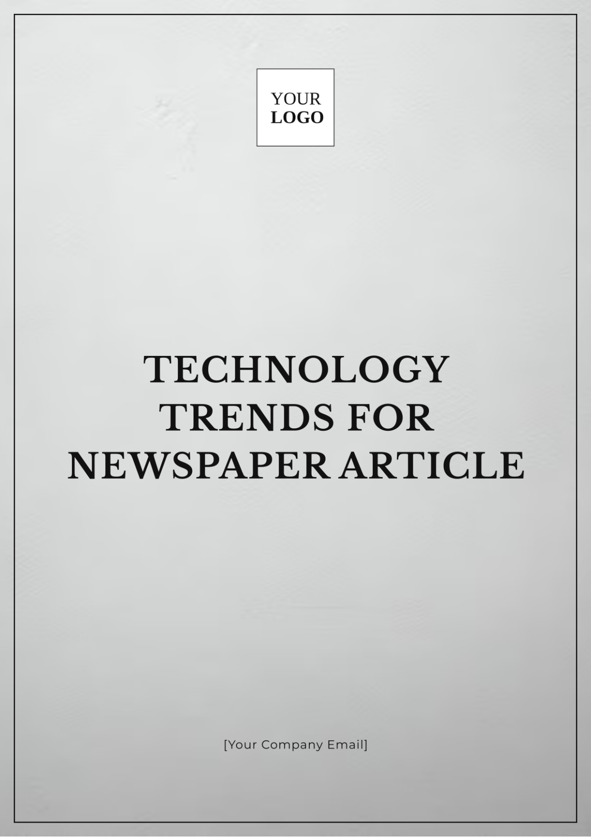 Technology Trends for Newspaper Article Template - Edit Online & Download