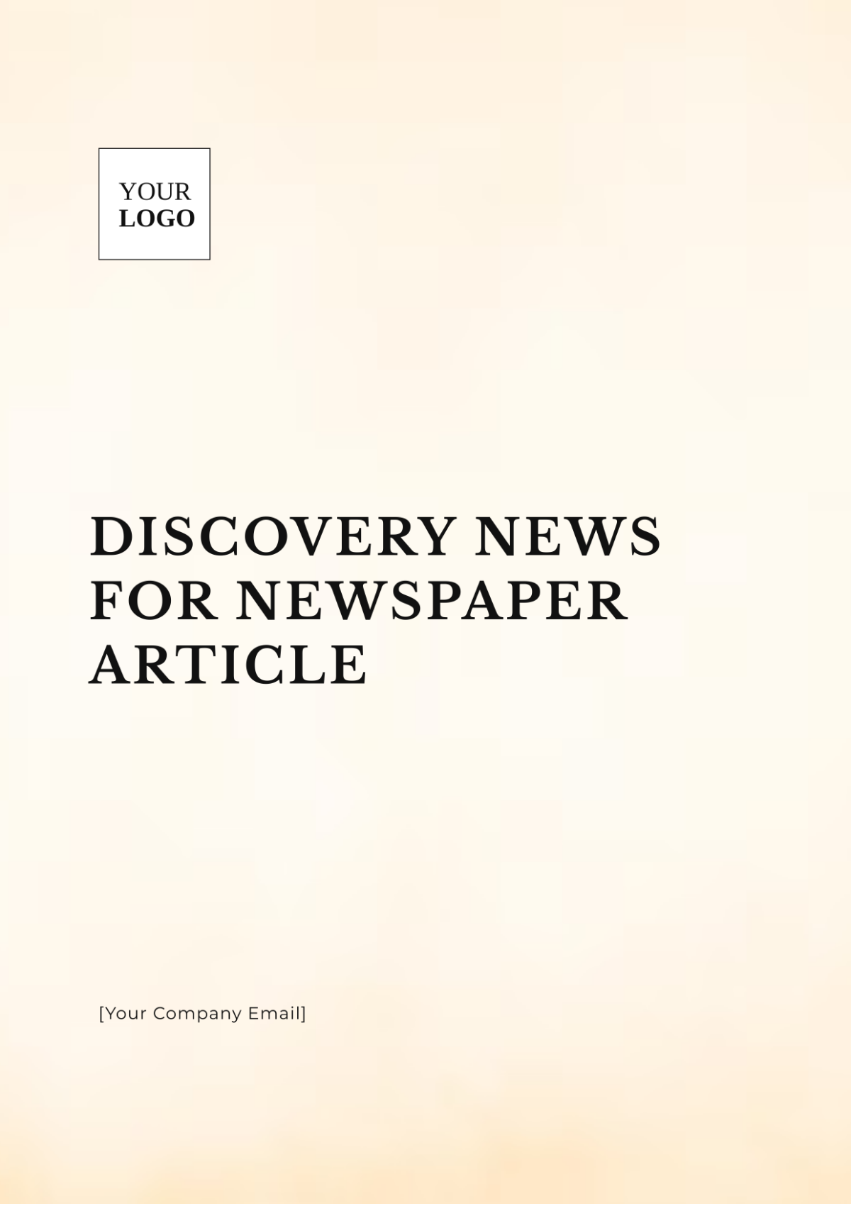 Discovery News for Newspaper Article Template - Edit Online & Download