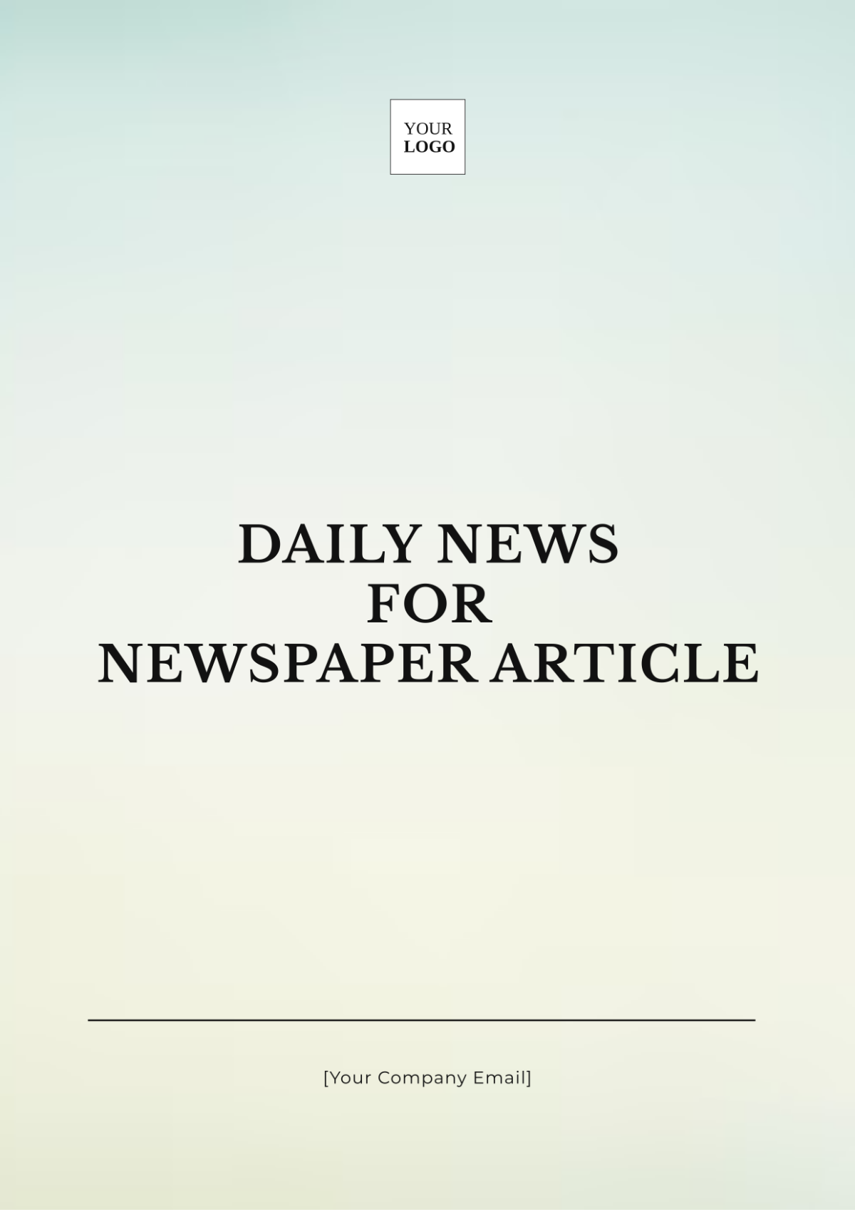 Daily News for Newspaper Article Template - Edit Online & Download