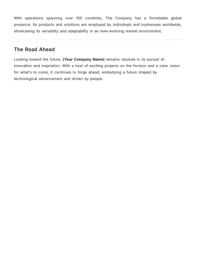 Free Corporate Profile In Magazine Article Template to Edit Online