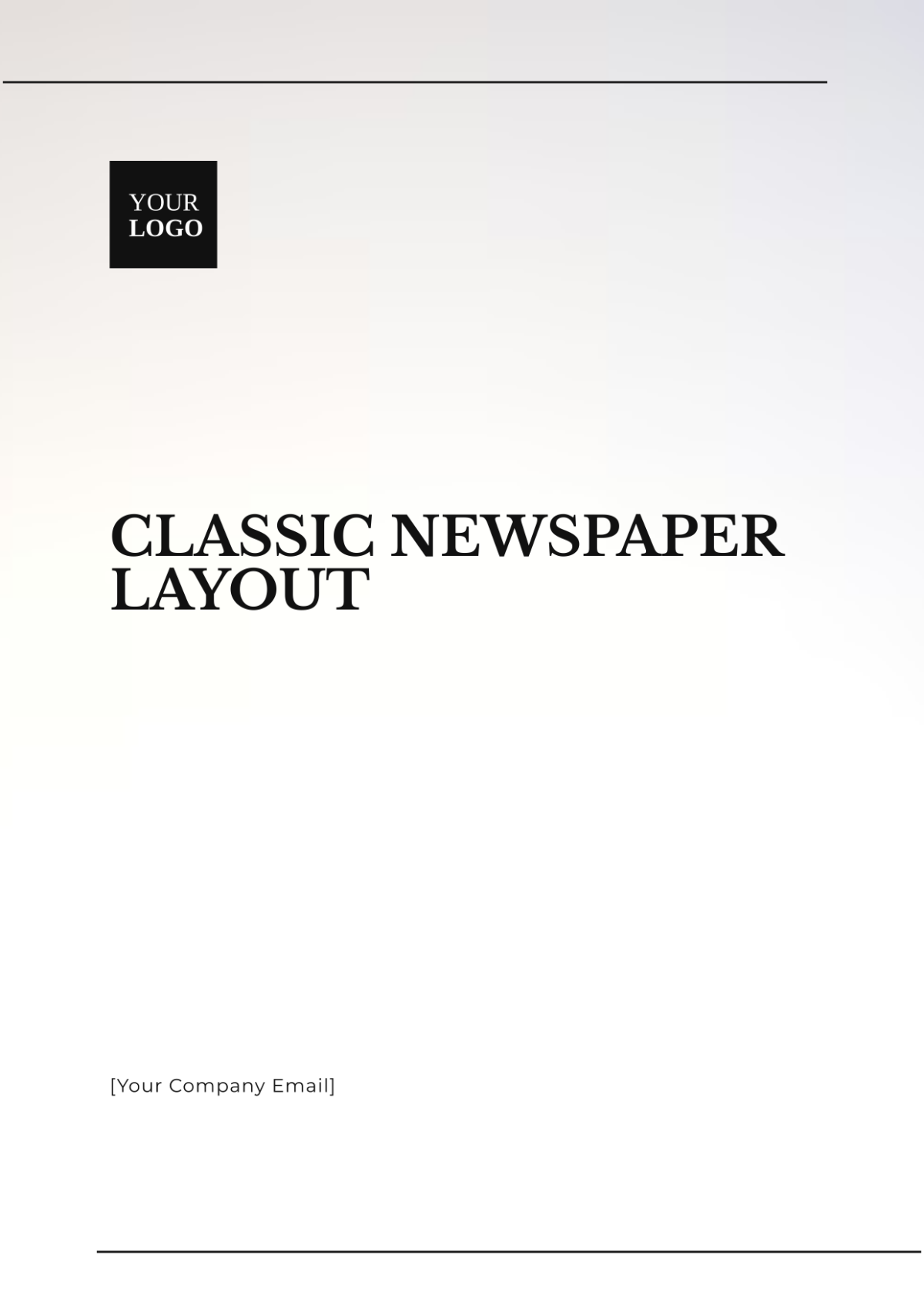 Classic Newspaper Layout Template - Edit Online & Download