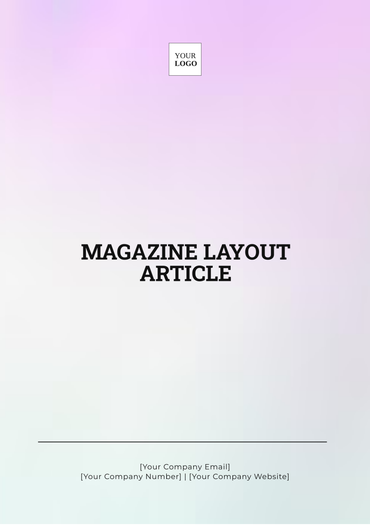 Magazine Layout Article Template - Edit Online & Download