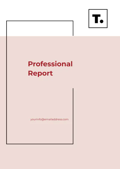 Free Professional Report Template to Edit Online