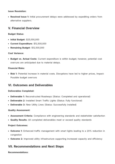 Free Professional Report Template to Edit Online