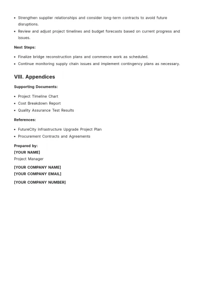 Free Professional Report Template to Edit Online