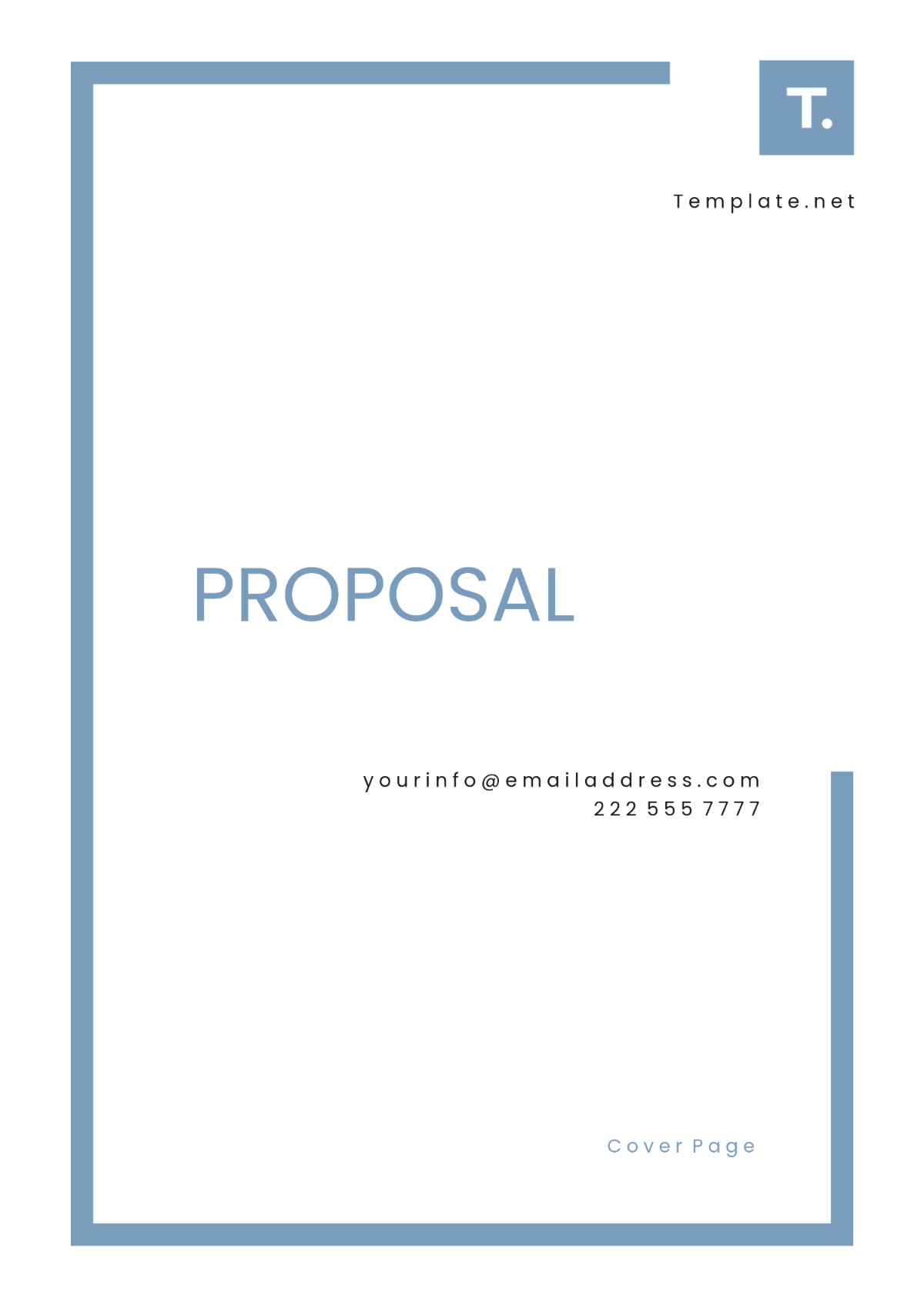 Simple One Page Proposal Template