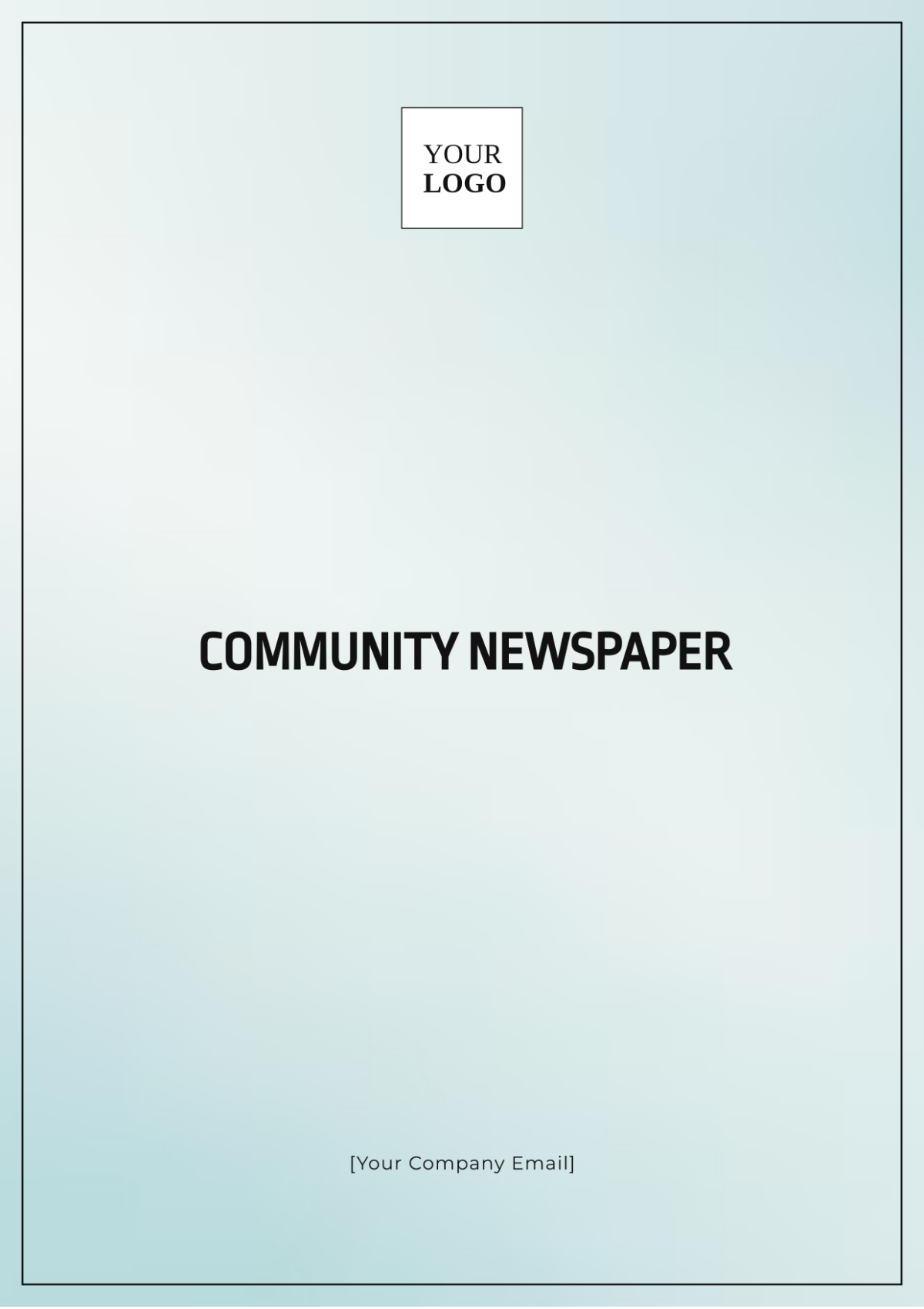 Community Newspaper Template - Edit Online & Download