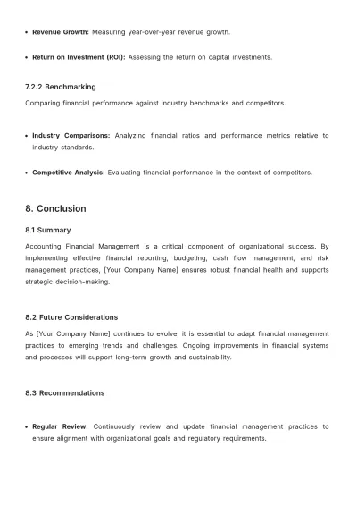 Free Accounting Financial Management Template to Edit Online