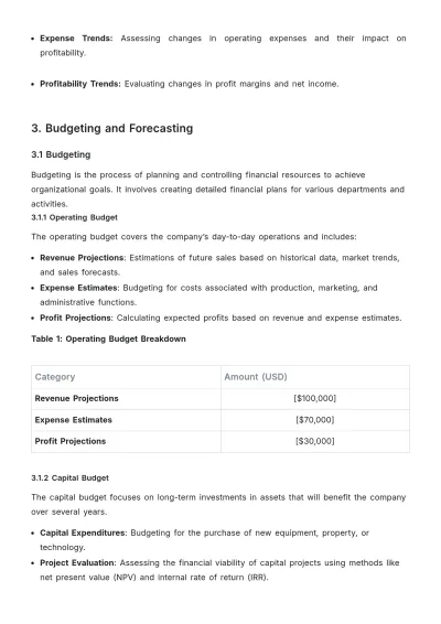 Free Accounting Financial Management Template to Edit Online