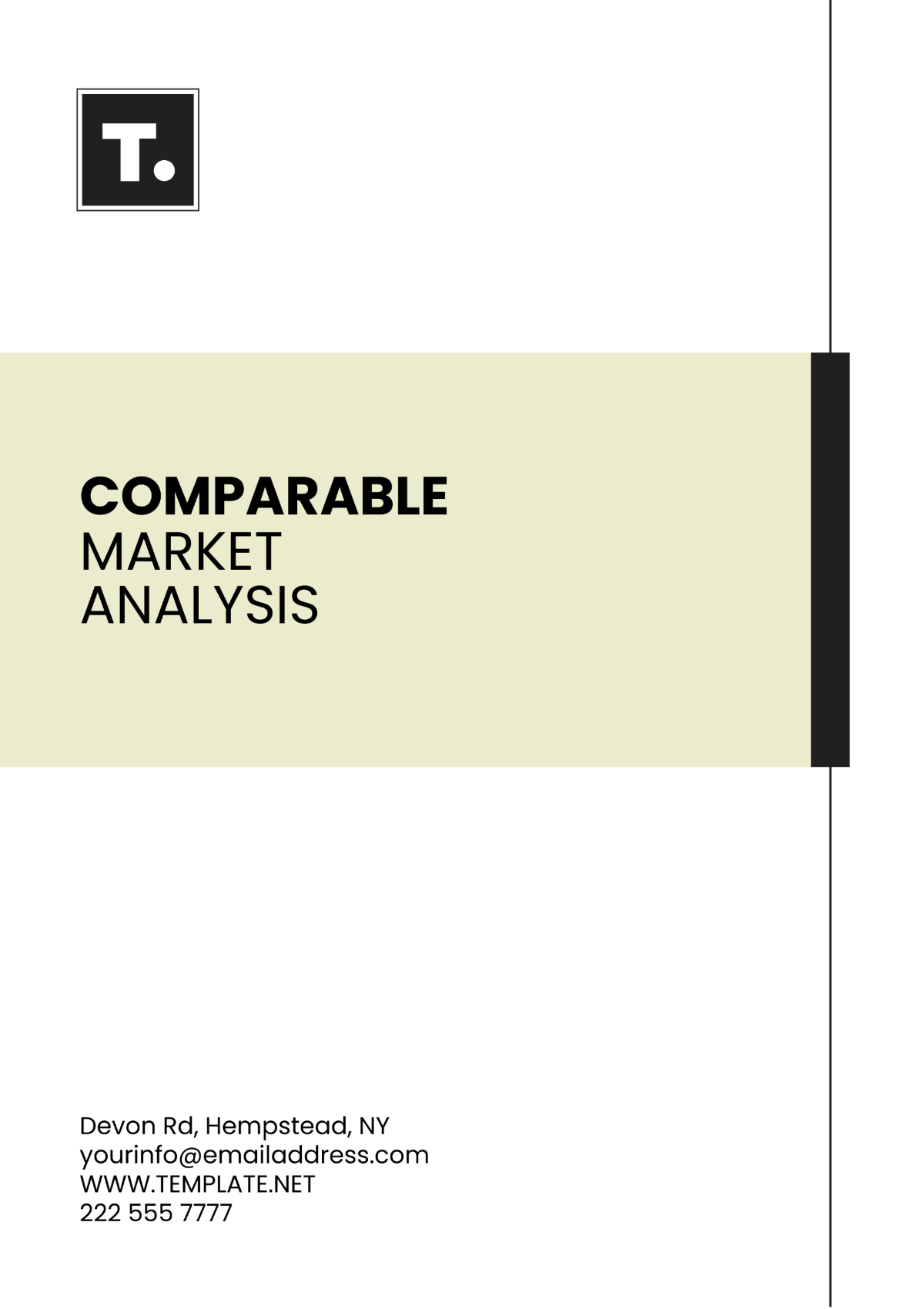 Comparable Market Analysis Template