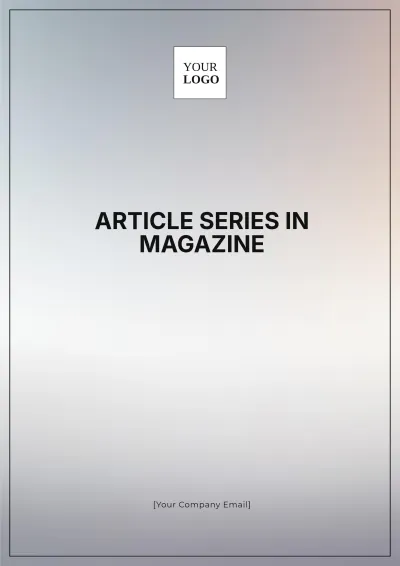 Free Article Series in Magazine Template to Edit Online