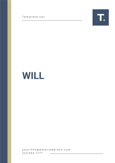 Free Will Template to Edit Online