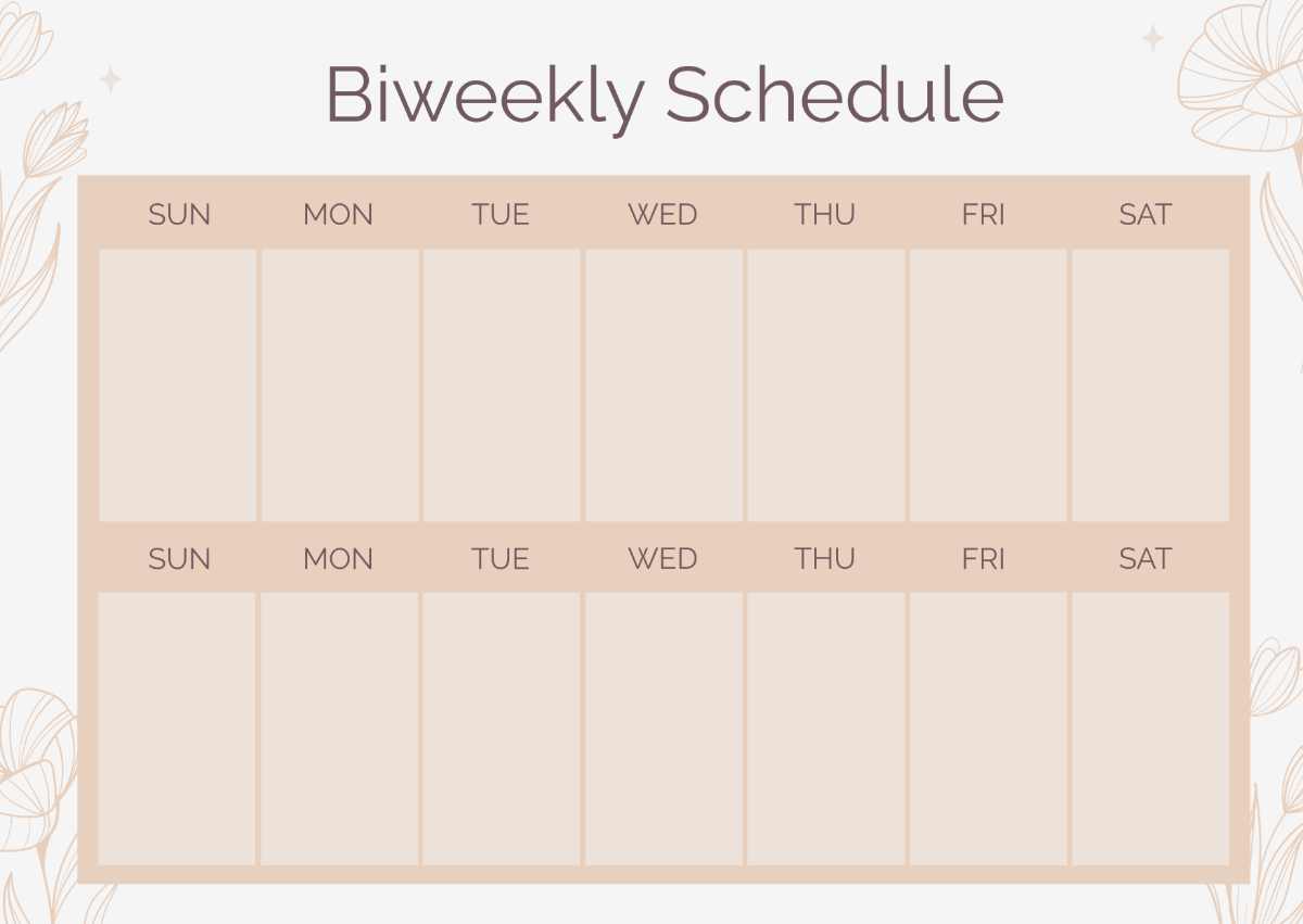 Two-Week Calendar