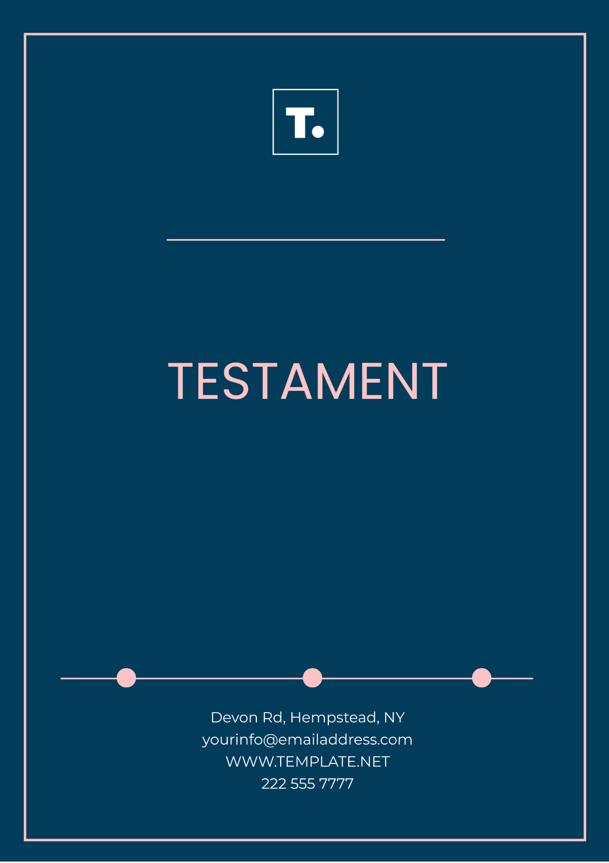 Testament Sample Template - Edit Online & Download