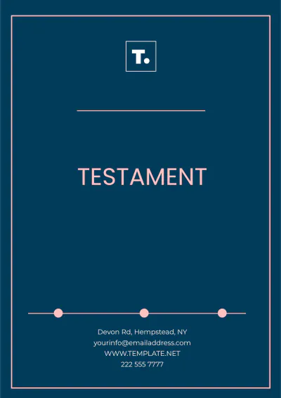 Free Testament Sample Template to Edit Online