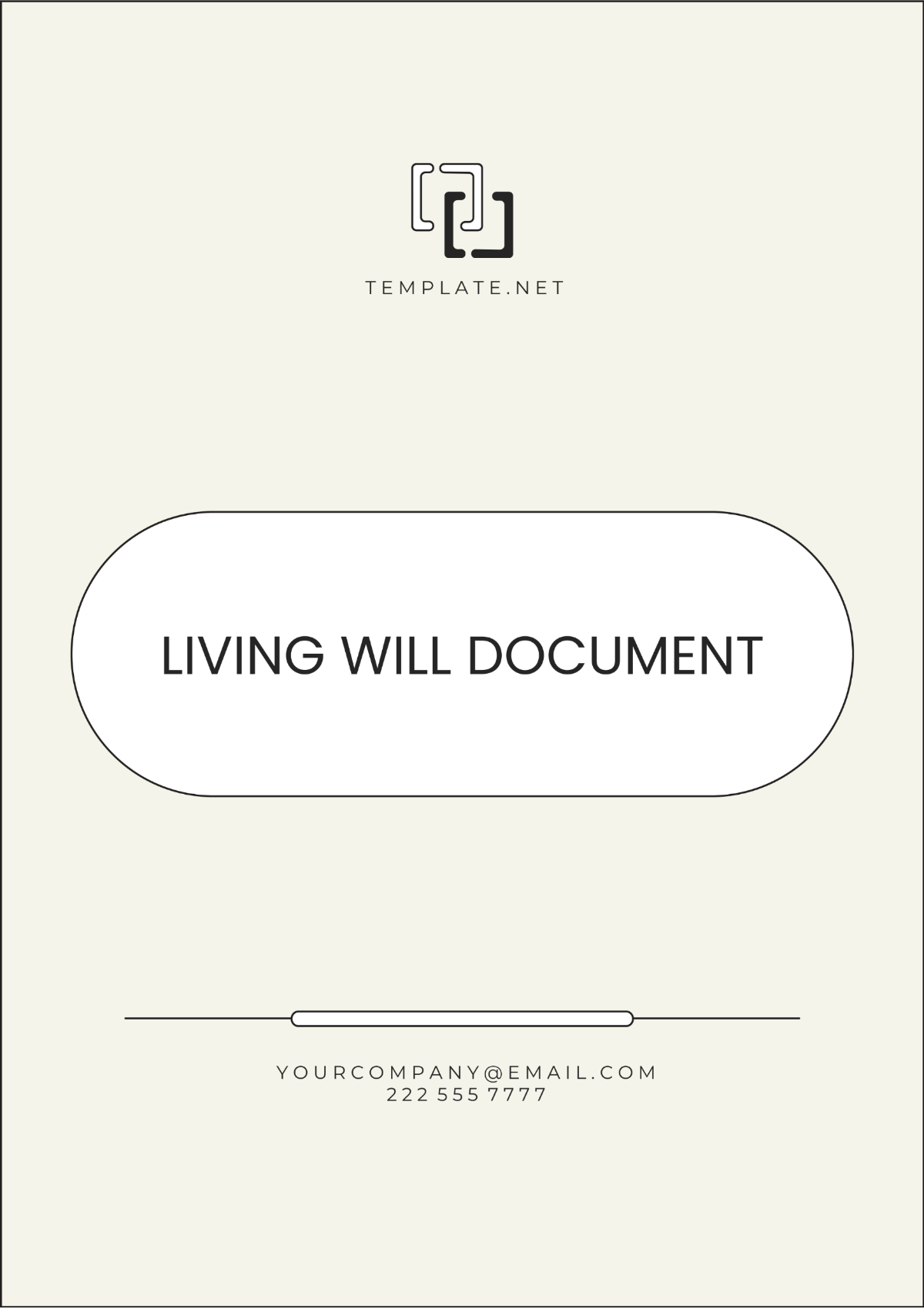 Living Will Document Template