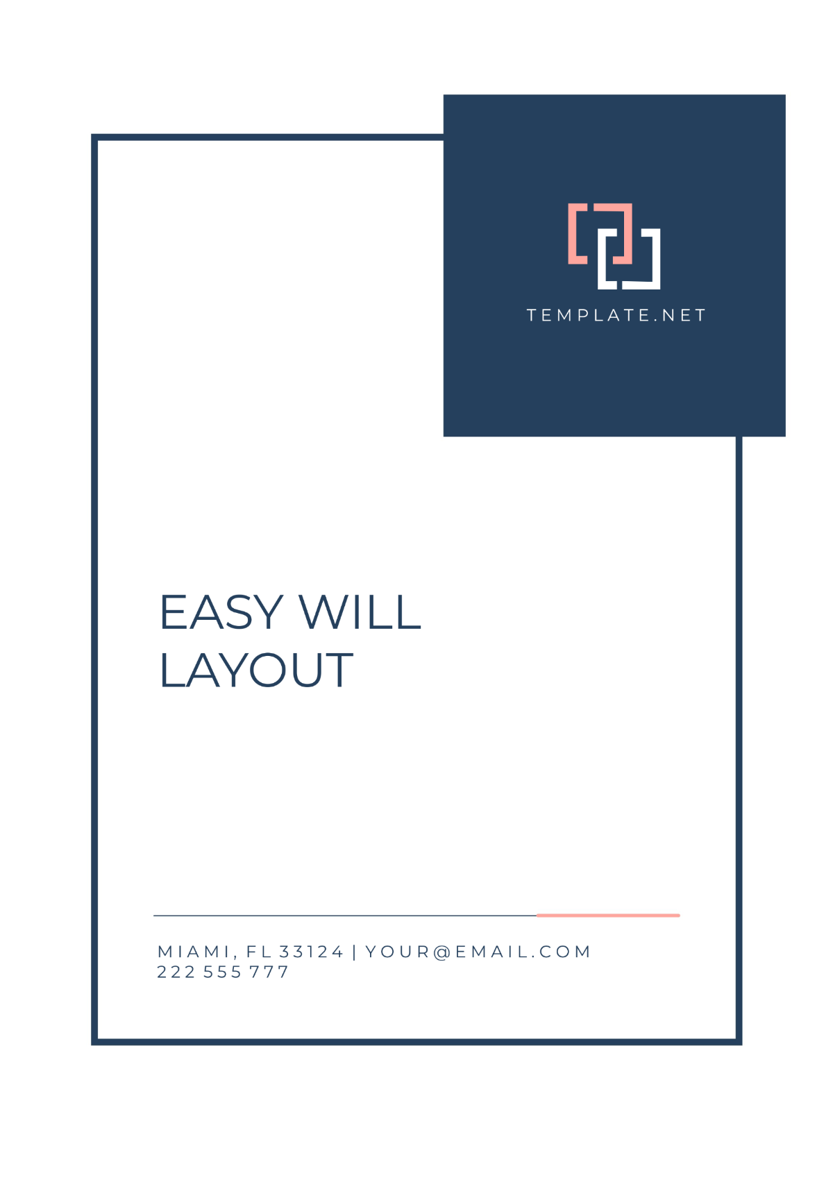 Easy Will Layout Template