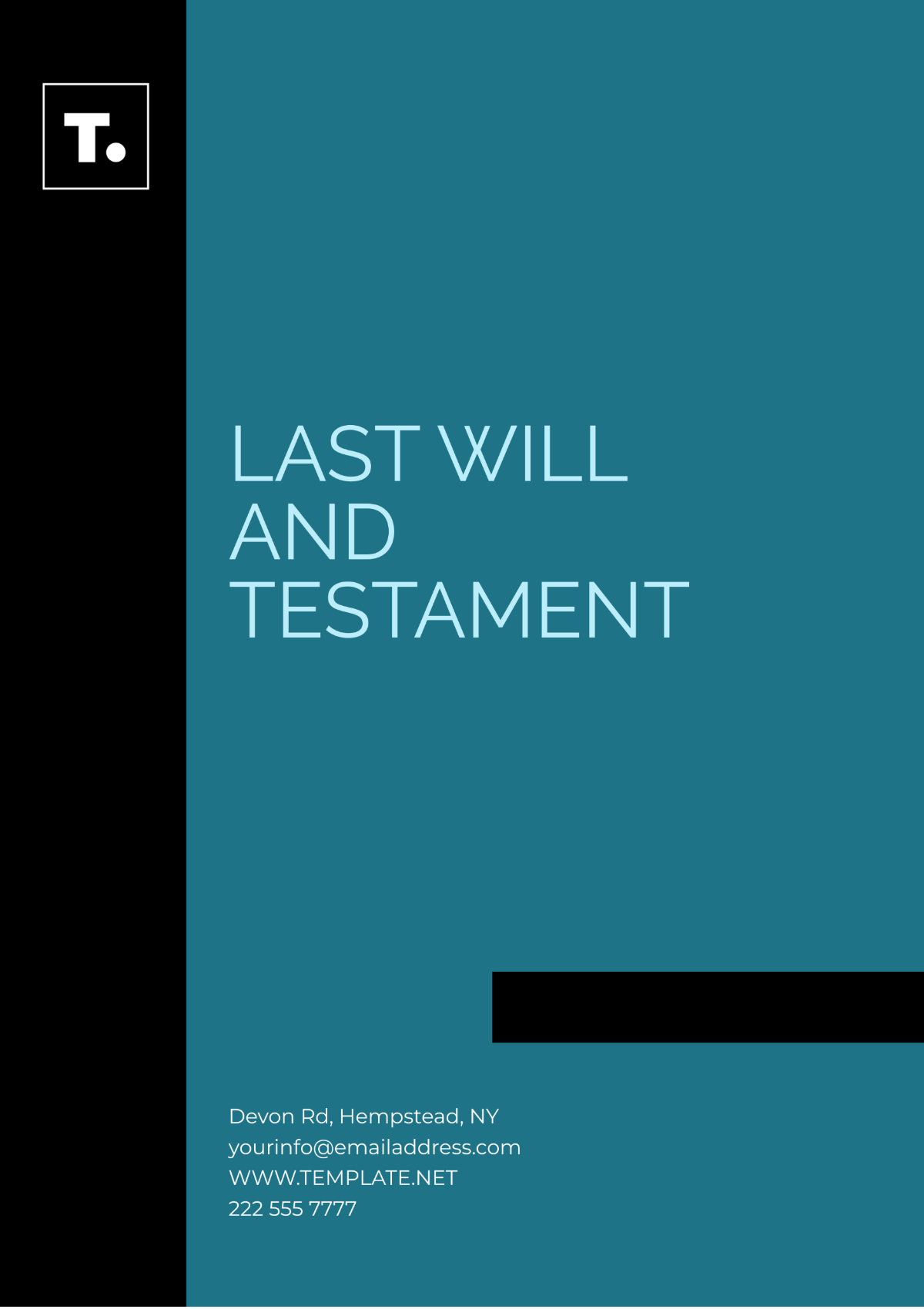 Last Will and Testament Template - Edit Online & Download