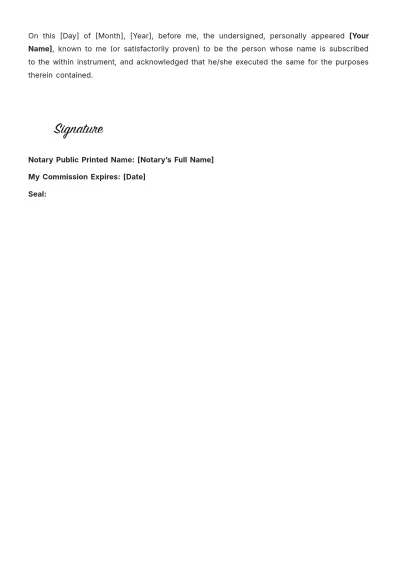 Free Legal Power of Attorney Template to Edit Online