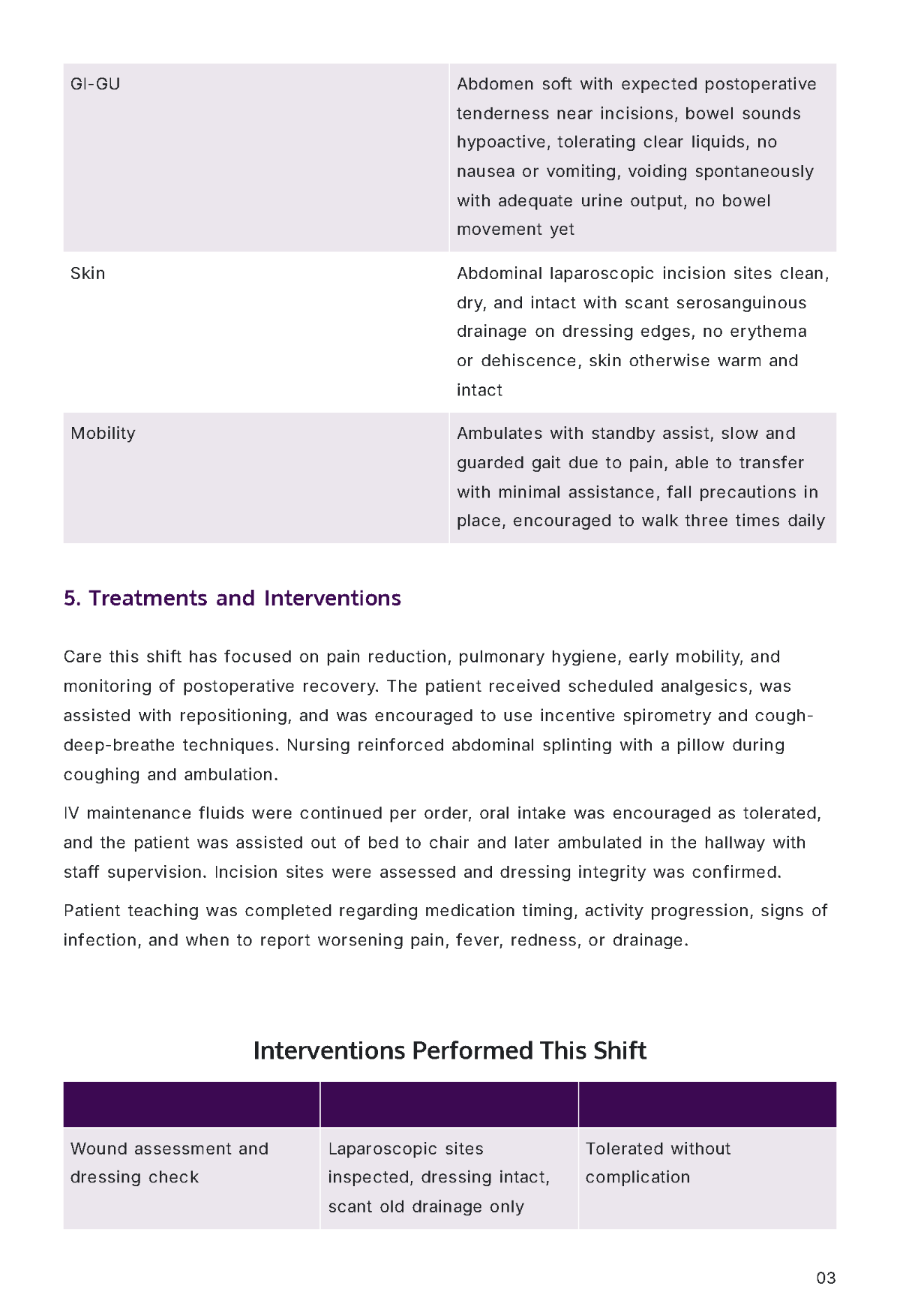 Free Nursing Report Template to Edit Online
