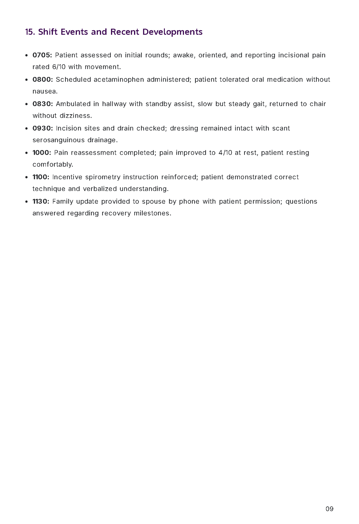 Free Nursing Report Template to Edit Online