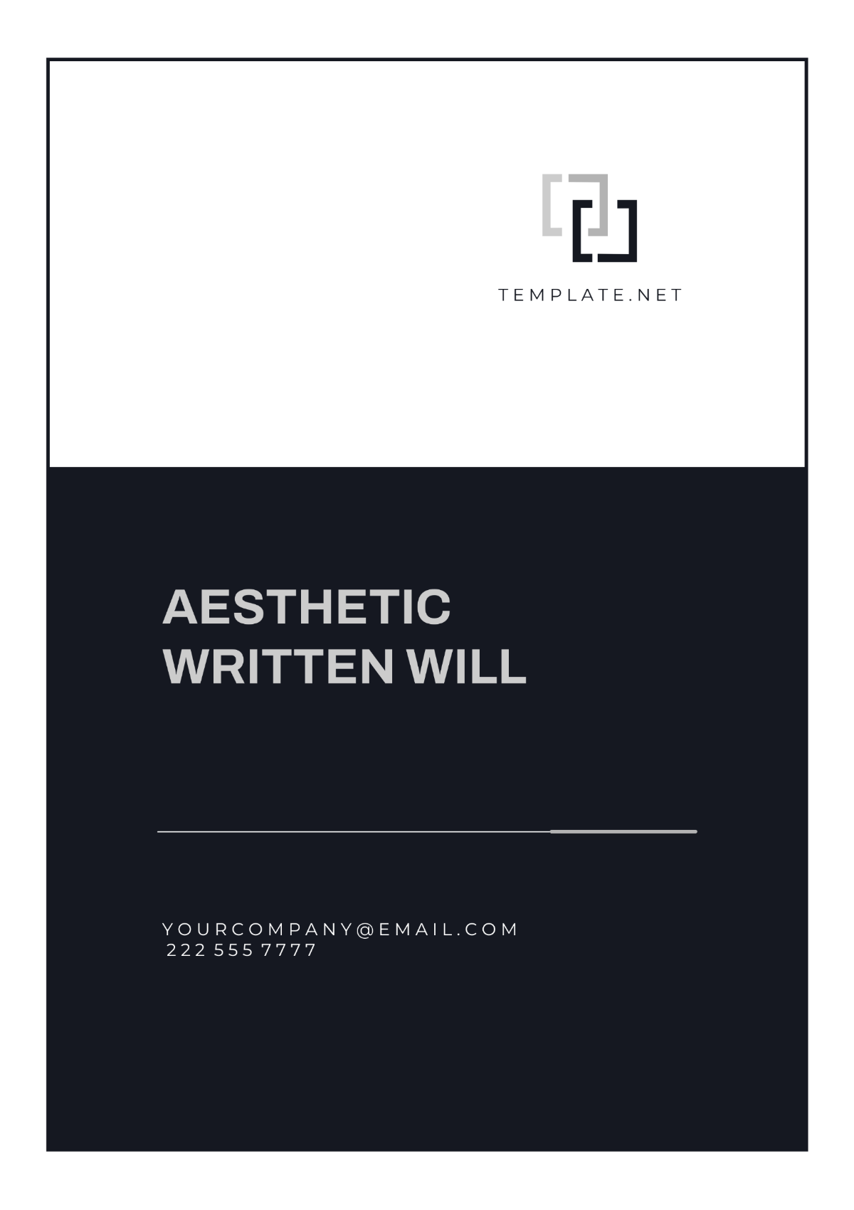 Aesthetic Written Will Template