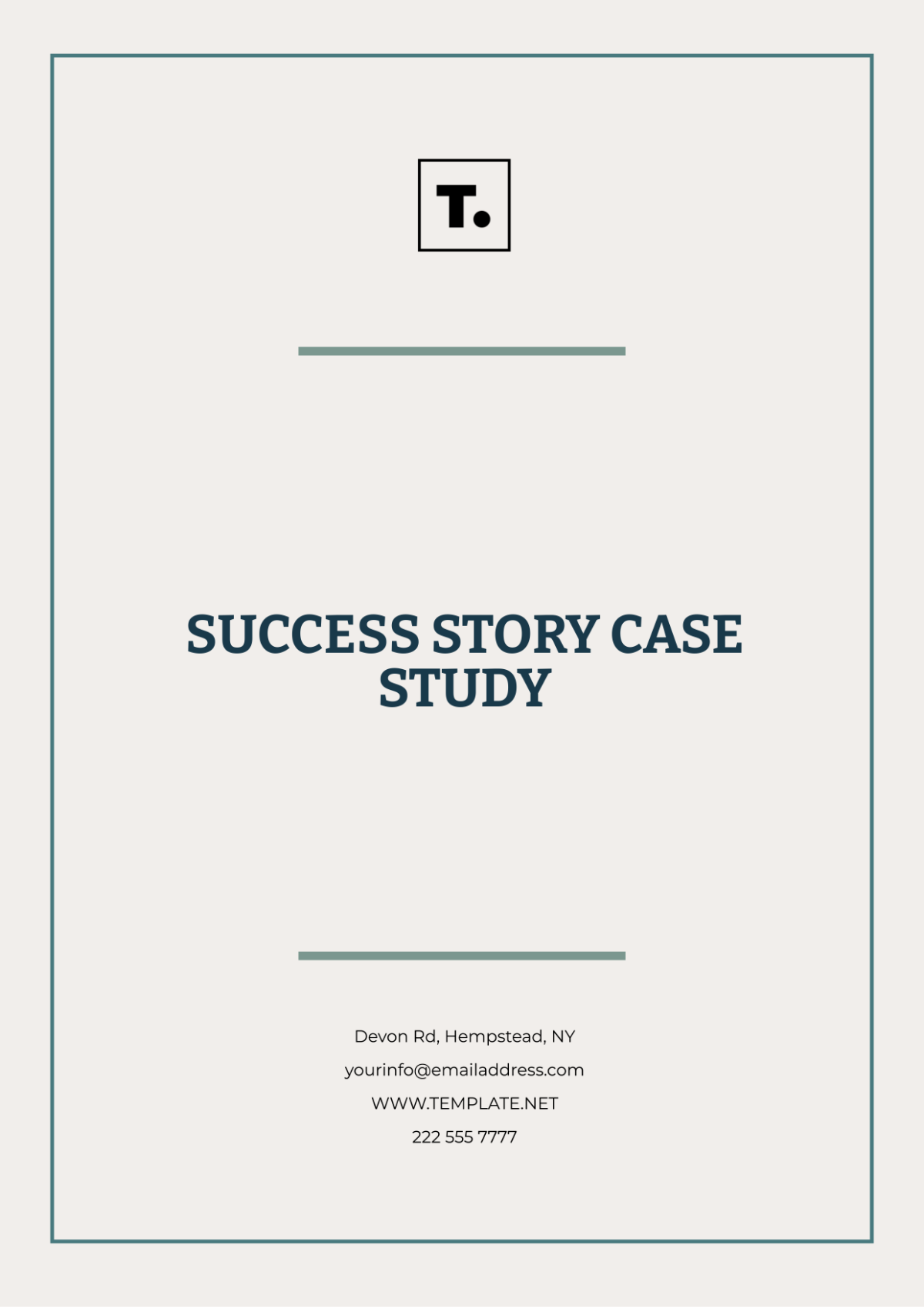 Success Story Case Study Template