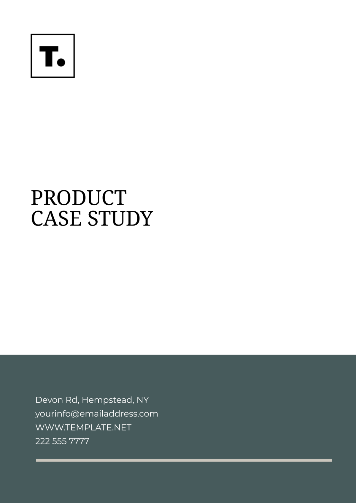 Product Case Study Template