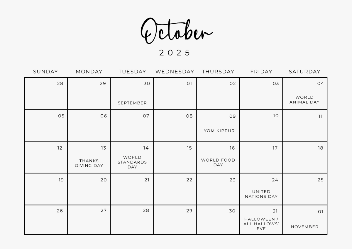 Free Vacation Calendar Template to Edit Online