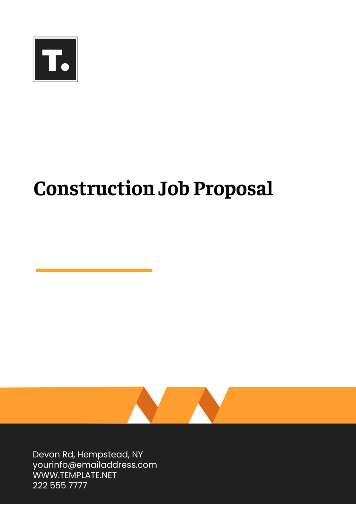 Construction Job Proposal Template