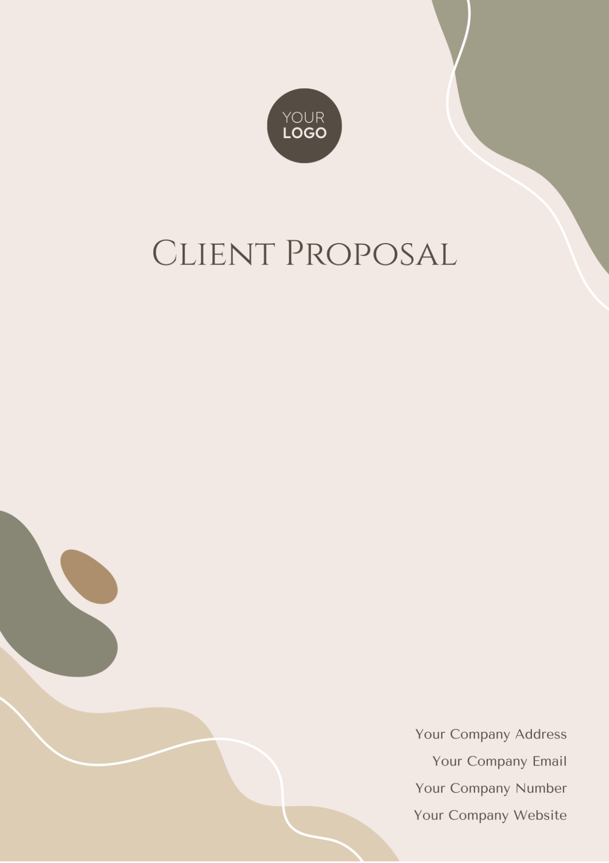 Aesthetic Client Proposal Template