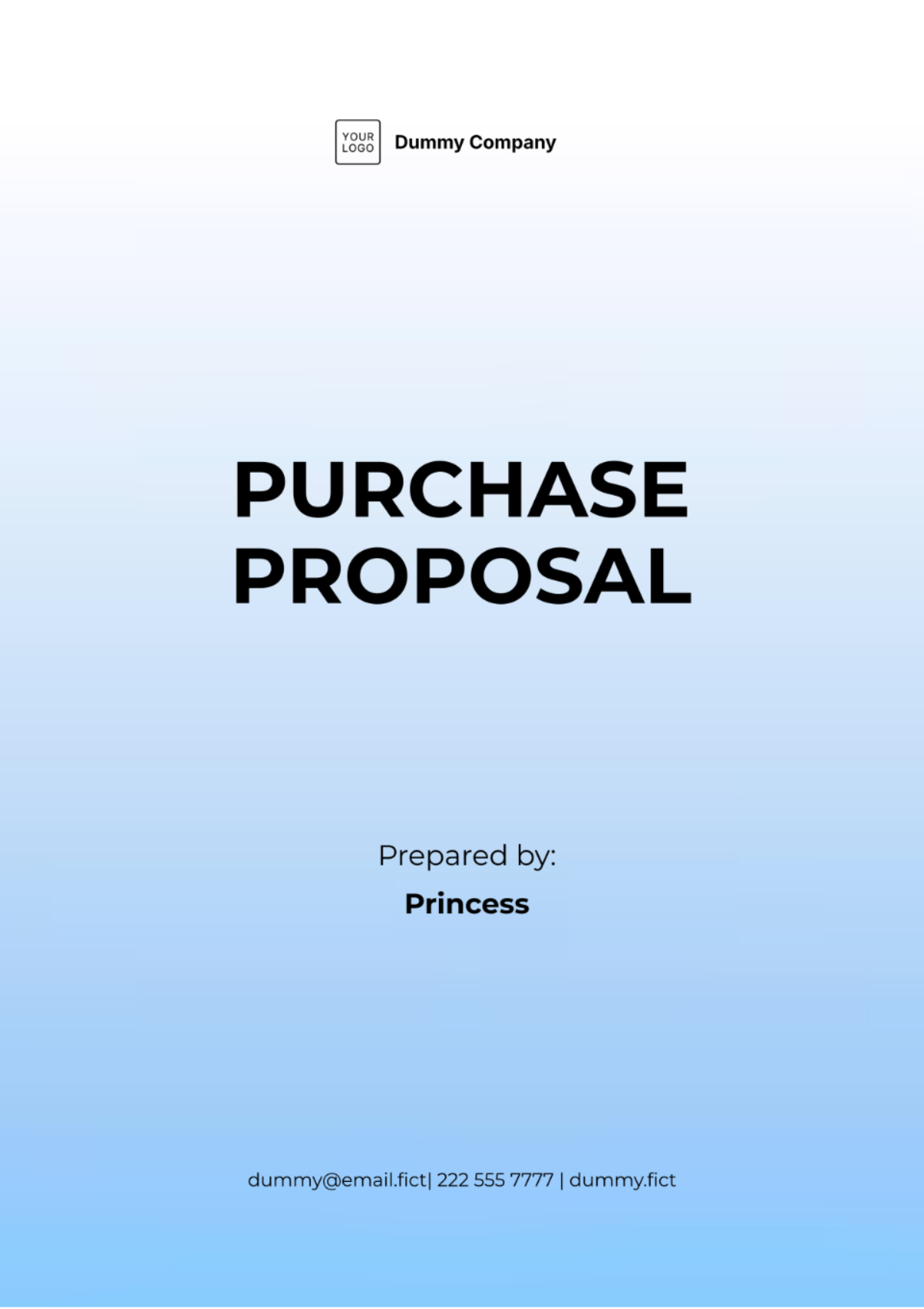 Free Purchase Proposal Templates Editable And Printable