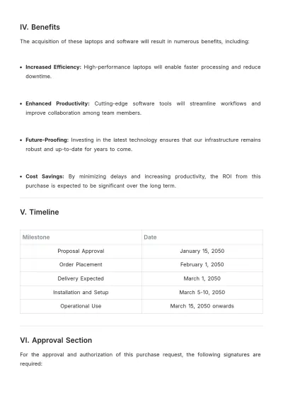 Free Purchase Proposal Template to Edit Online