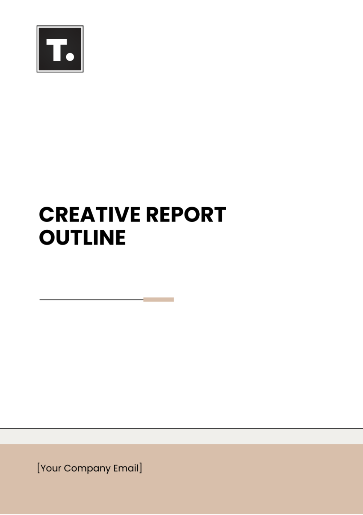 Creative Report Outline Template