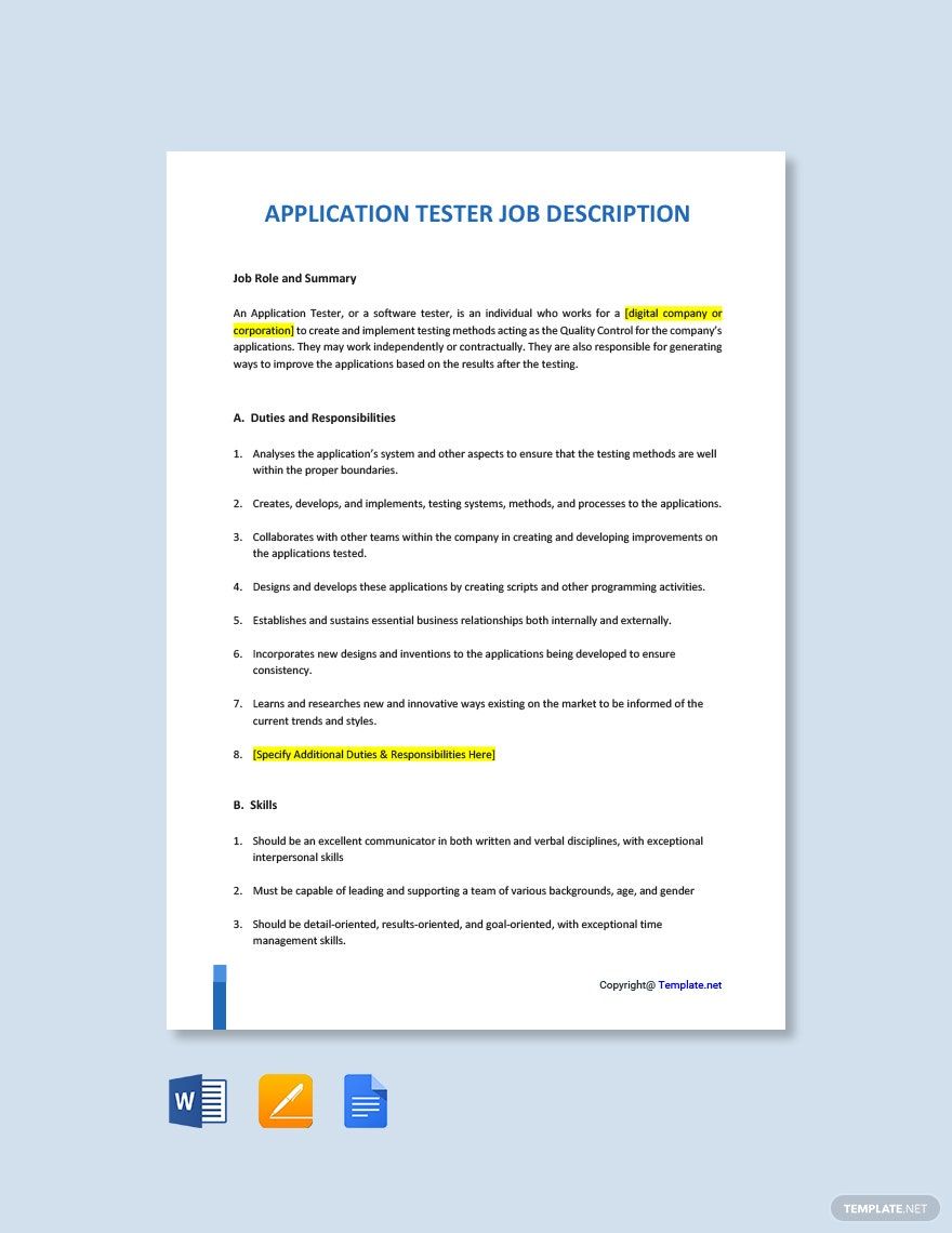 Application PDF Templates, Free, Download