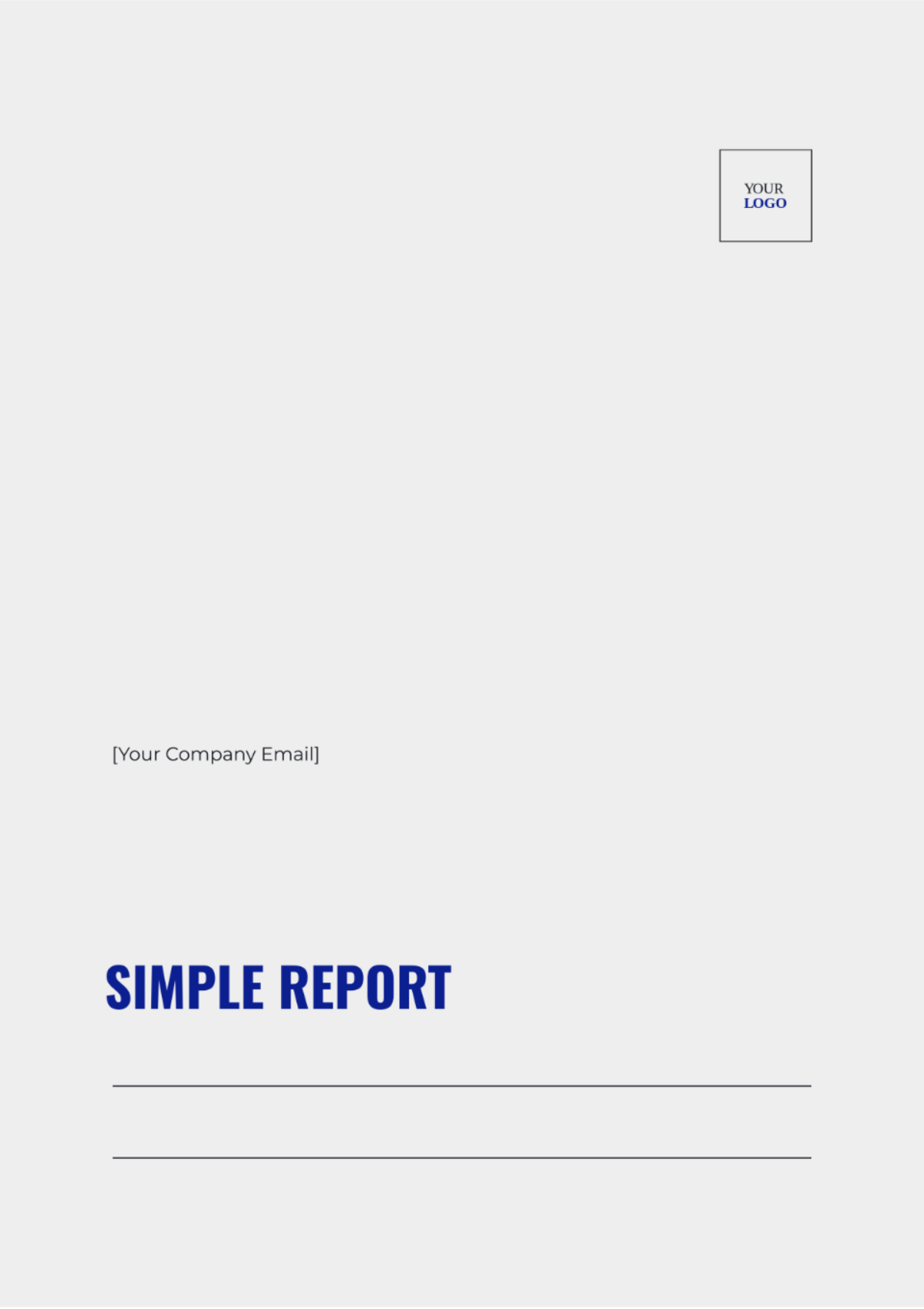 Simple Report Template - Edit Online & Download