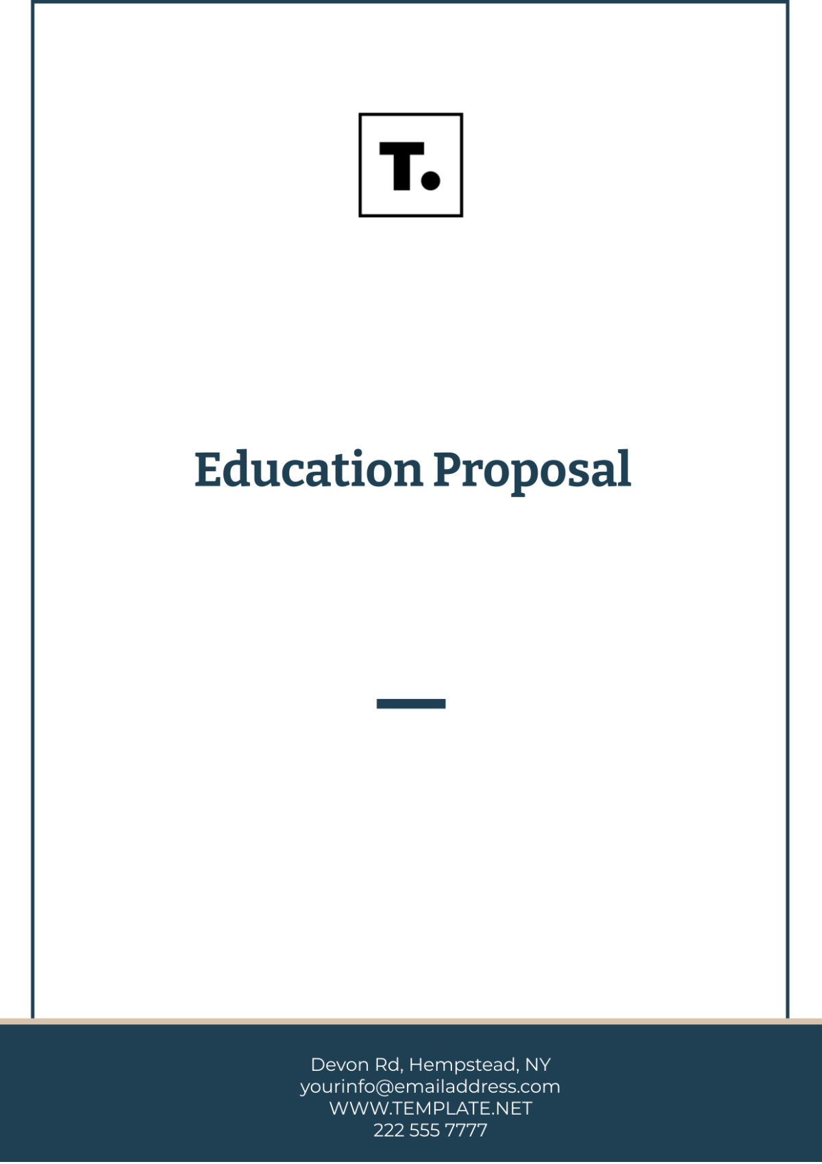 Education Proposal Template