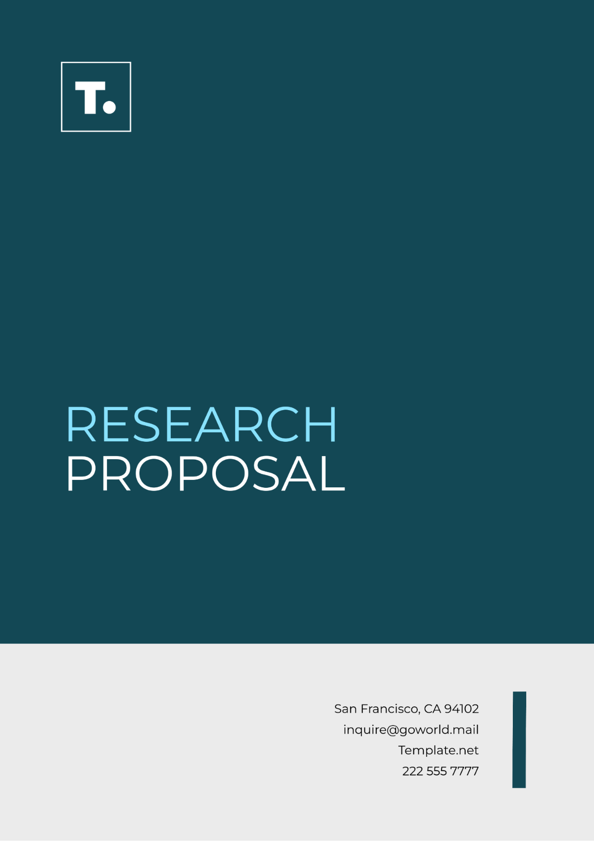 Research Proposal Template