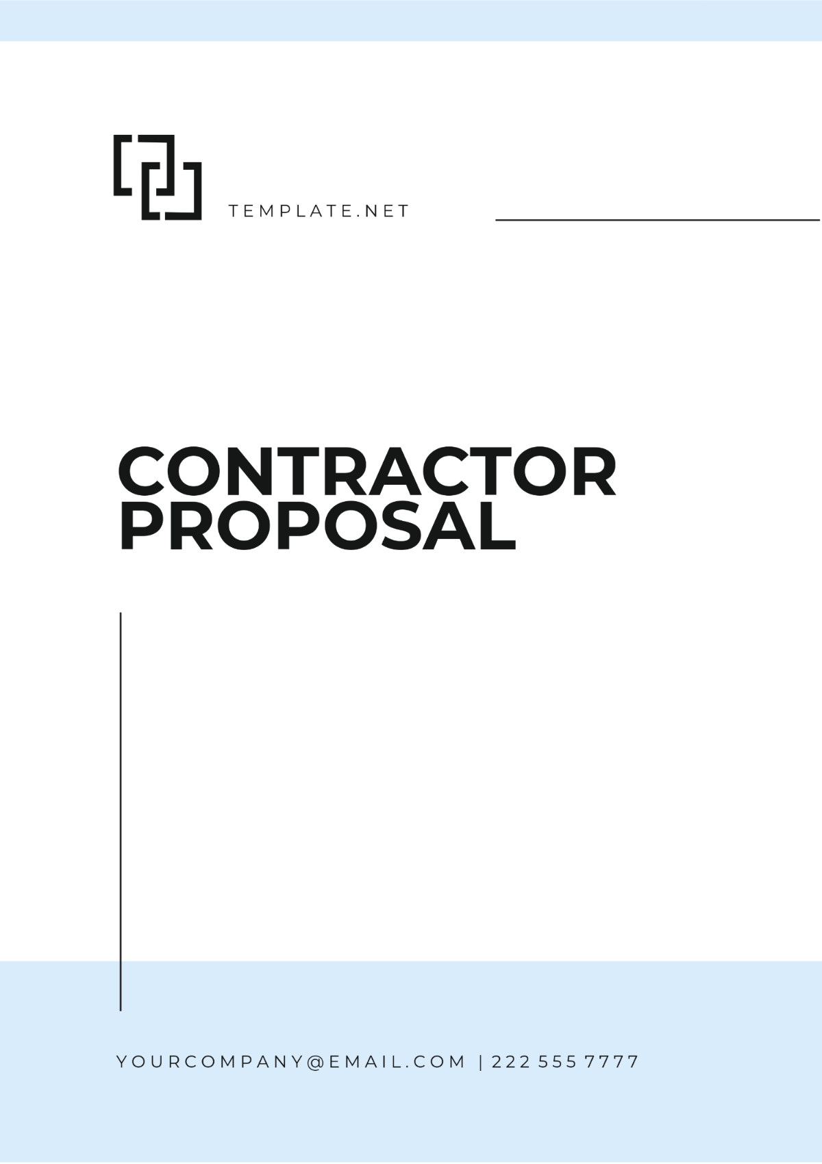 Simple Contractor Proposal Template - Edit Online & Download