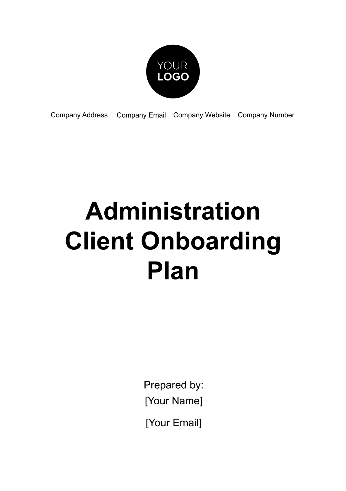 Administration Client Onboarding Plan Template