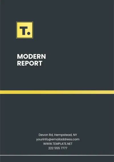 Free Modern Report Template to Edit Online