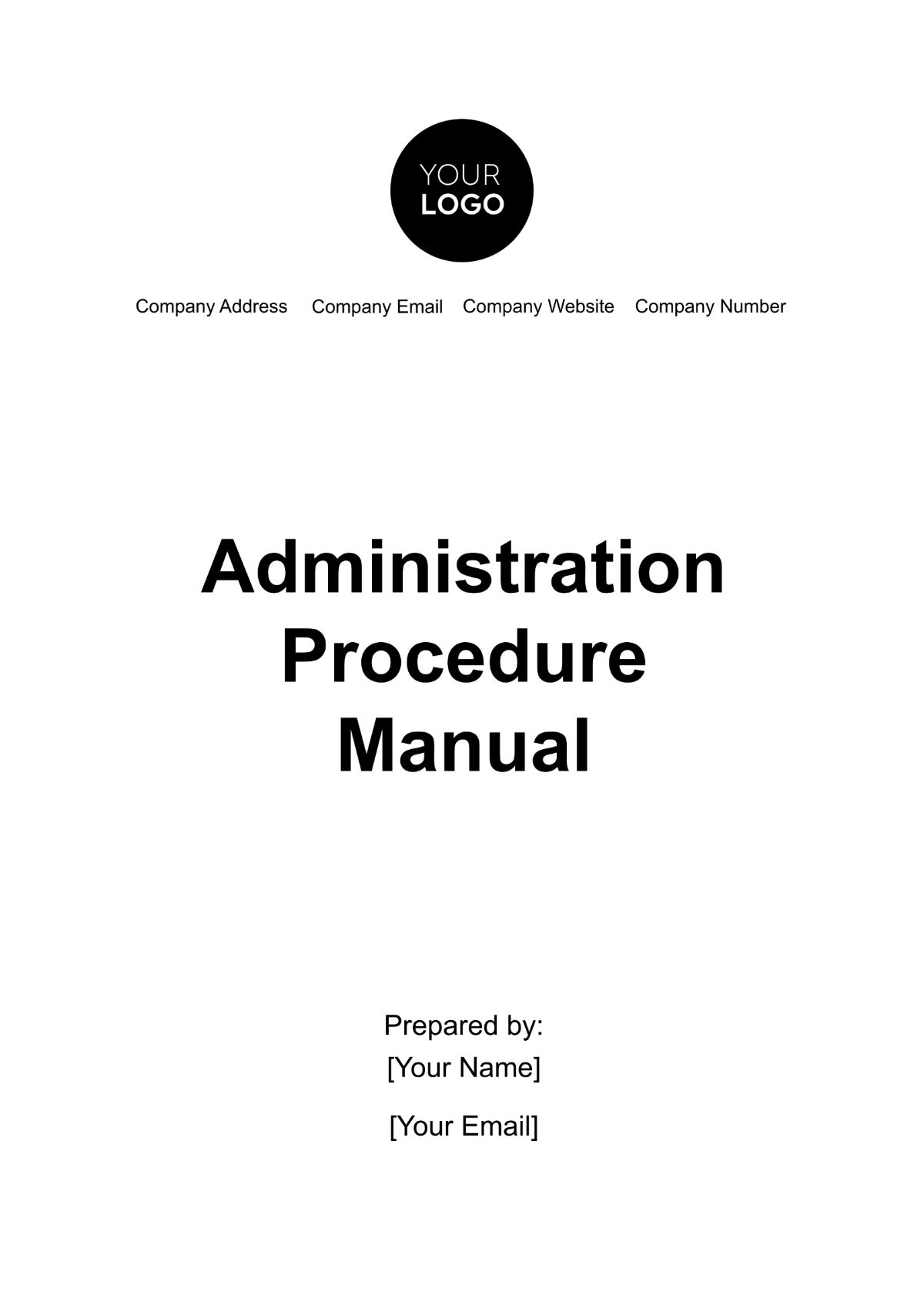 Administration Procedure Manual Template