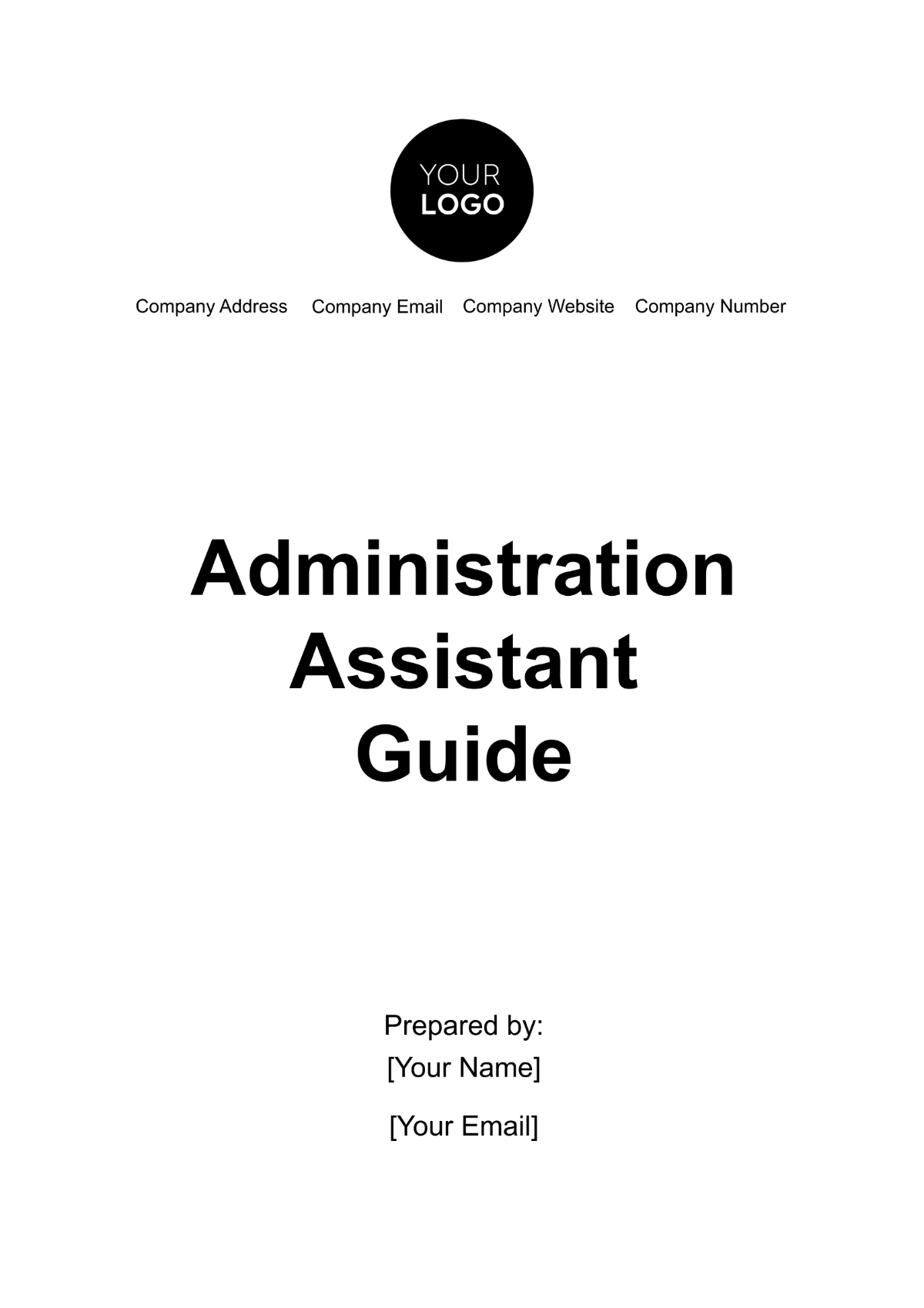 Administration Assistant Guide Template