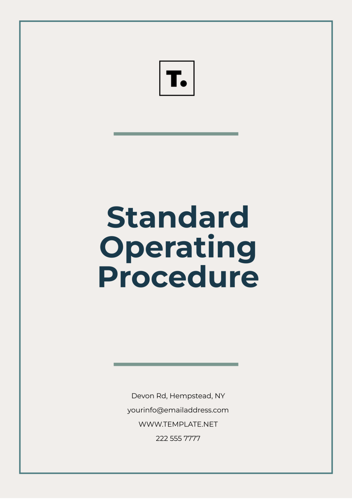 Free Standard Operating Procedure Template