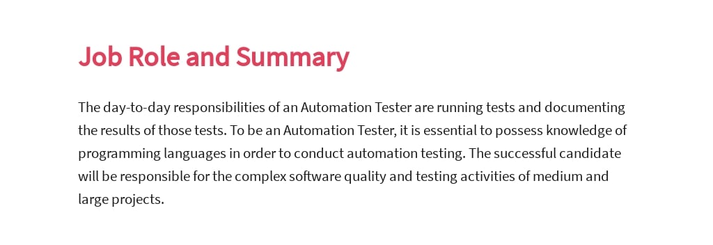 Free Automation Tester Job Description Template 2.jpe