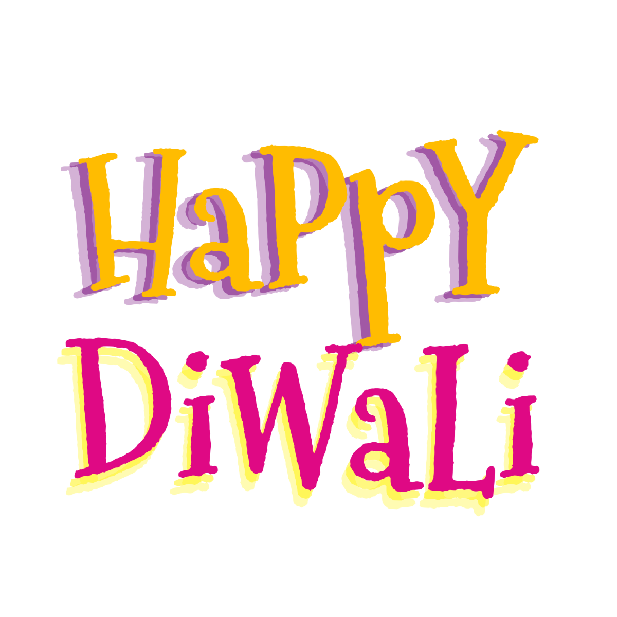 Happy Diwali Word Art